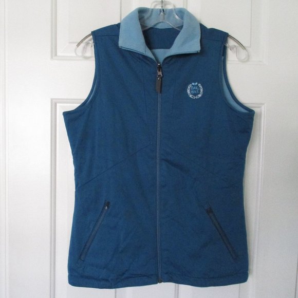 Antigua Jackets & Coats Antigua Womens Oak Hill Cc Ny Blue Full Zip Fleece Lined Golf Vest M